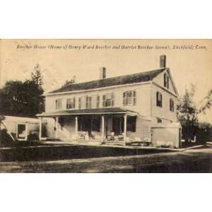 1921 Home of Henry Ward Beecher & Harriet Beecher Stowe, LITCHFIELD 