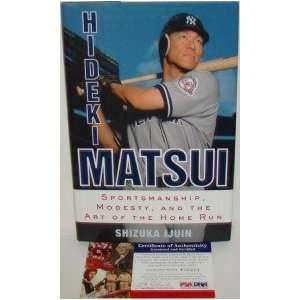 Hideki Matsui SIGNED Hardcover Book YANKEES PSA
