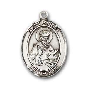 Sterling Silver St. Isidore of Seville Medal Jewelry