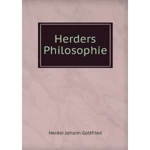 Herders Philosophie Herder Johann Gottfried  Books