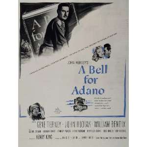  for Adano John Hersey Gene Tierney   Original Print Ad