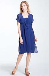 New Markdown Eileen Fisher V Neck Silk Chiffon Dress (Petite) Was $ 