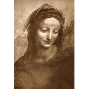  Portrait of St. Anne by Leonardo Da Vinci 15.00X22.00. Art 