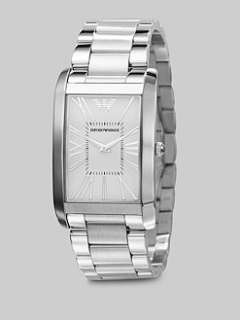 Emporio Armani   Stainless Steel Rectangle Watch