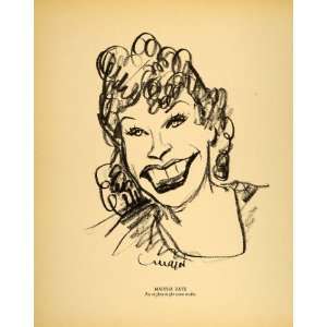  1938 Martha Raye Comedienne Henry Major Lithograph 