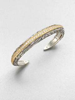 Elizabeth and James   White Sapphire Accented 23K Gold & Sterling 