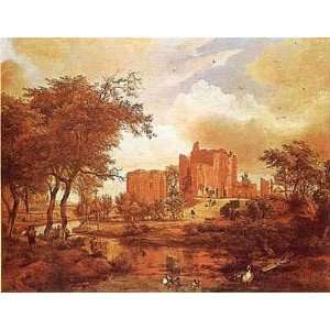  Ruins of a Castle Meindert Hobbema. 28.00 inches by 22.00 