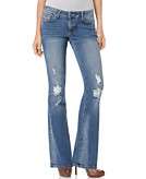 Jessica Simpson Jeans, Vintage Flared Distressed Light Wash
