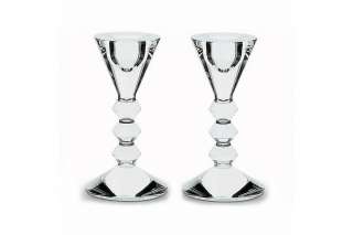 Baccarat Vega Candlesticks, Set of Two   Crystal & Glass 