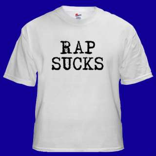 RAP SUCKS Funny Cool Music Emo Rock T shirt S M L XL  