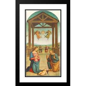 Perugino, Pietro 16x24 Framed and Double Matted St Augustin Polyptych 