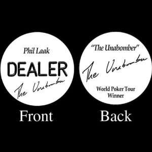  PHIL LAAK Dealer Button   THE UNABOMBER Sports 