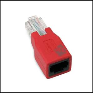 RJ45 STRAIGHT TO CROSSOVER ETHERNET LAN CROSS ADAPTER JACK  