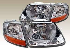 97 03 FORD F150 SVT EXPEDITION HEADLIGHTS+CLEAR CORNER  
