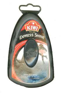 KIWI WAX SHOE POLISH Express Shine with Sponge BLACK  