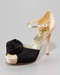 Black Satin Sandal  