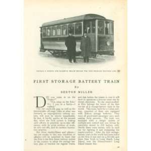  1912 Thomas Edison Ralph Beach Storage Battery Train 