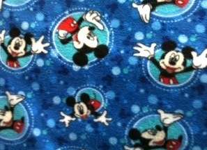 Fleece fabric by the yard Disney Mickey Mouse print  