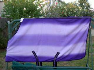 Horse Polar Fleece Sheet Cooler Blanket Rug Purple 64  