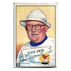 Steve Owen Autographed 1952 Bowman Card 