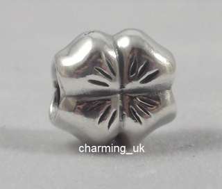   Genuine Pandora Silver 4 Four Leaf Lucky Clover Charm Bead  