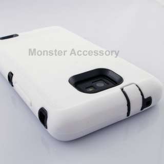 White Double Layered Hard Case Cover Samsung Galaxy S2  