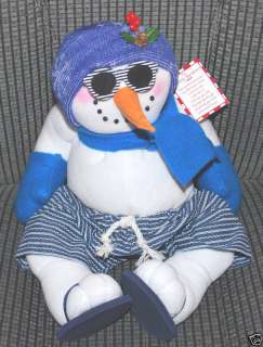 Ganz Snoring Snowman Snowmen Christmas Plush Toy NEW  