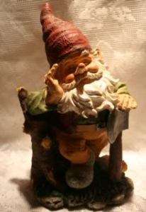 Gnome w/ Ax & Mushroom Red Hat Garden Gnome Sprite  