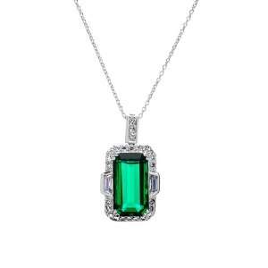 Victoria Beckham Style Jewelry   Necklace   Simulated Emerald