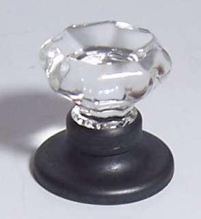 24% Lead Crystal Glass Old Town Cabinet Knobs & Rosette  