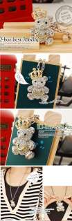 Juicy Couture Crown Bear Necklace with rhinestone  