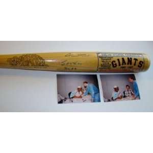Willie Mays Signed Baseball Bat   4 Inscriptions Cooperstown 