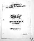 Grasshopper Parts Manual Model 35 Vac & Hopper Assembly