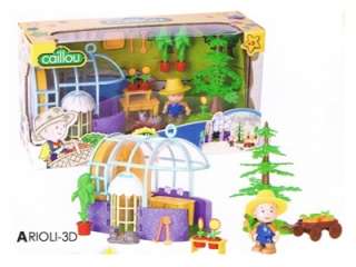 SALE Caillou NEW 2011 GREENHOUSE + FIGURE PLAY SET Figurine house 