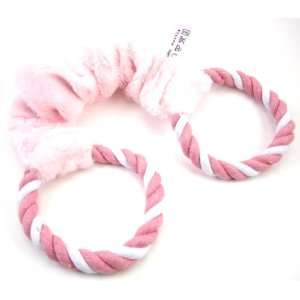  Pink Elastic Pull Ring Dog Rope Toy