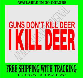 DEER HUNTING DECAL Elk Buck Doe Deer Guns Decal 1720  