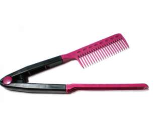 DIY Salon Styling Hairdressing Hair Straightener V comb