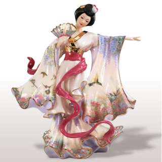 Bradford Exchange Delicate Elegance Geisha Figurine   Silken Whispers 