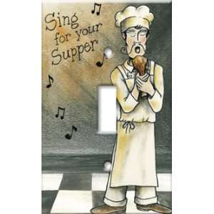  Switch Plate Cover Art Drumstick Chef Chef Single
