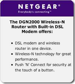   NETGEAR DGN2000 Wireless N Router with Built in DSL Modem Electronics