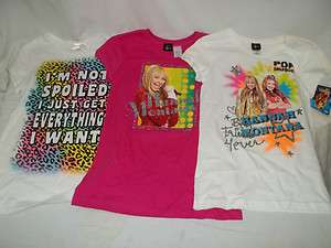 NWT Lot of 3 Girls Sz. 14 Shirts (2 Hannah Montana)  