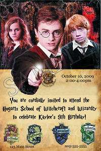 Personalized Harry Potter Birthday Party Invitations  