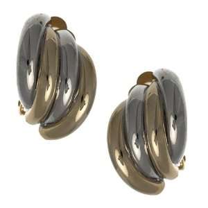  JoJo Silver Gold Clip On Earrings Jewelry