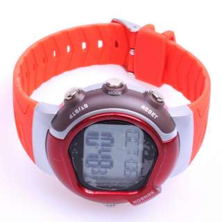    function Pulse Heart Rate Monitor Calories Counter Wrist Watch Red