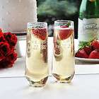 Personalized Stemless Champagne Toasting Flutes   Wedding, Anniversary