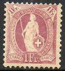 Switzerland 1891 9 1 Fr Helvetia VF Mint HR (87a)