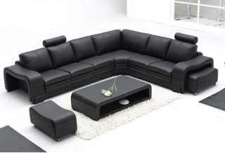 NEW 6PC CONTEMPORARY SECTIONAL LEATHER SOFA, #V 3330  
