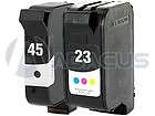   Printer Ink Jet Cartridges for HP 45/23 (1 black/1 color