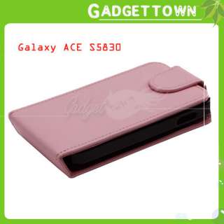 PINK Leather Case Cover Fr Samsung Galaxy ACE S5830  