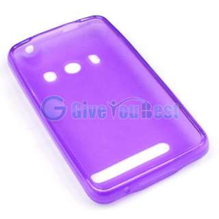 Purple Gel TPU Silicone Case Skin Cover For HTC Sprint EVO 4G  